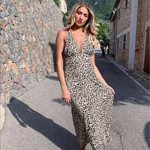 ASOS Design Plunge Tie Shoulder Dress